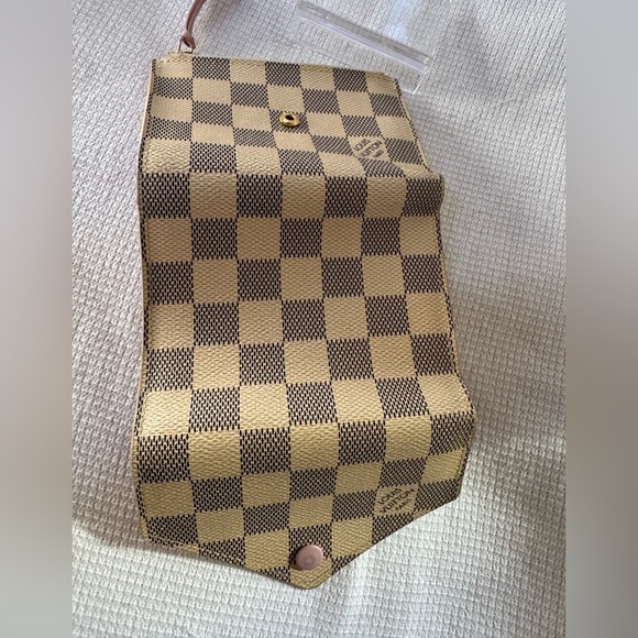 Louis Vuitton Porte feuille Victorine Damier Azur Rose Ballernia Wallet EUC - Picture 15 of 16